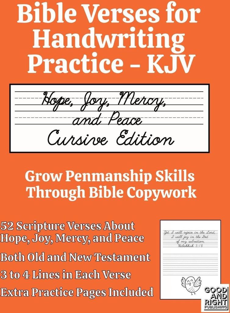 Bible Verses for Handwriting Practice - KJV