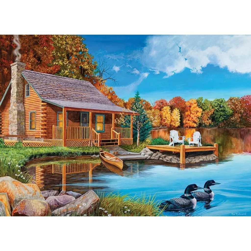 Puzzle 500 pièces Cobble Hill Loon Lake - Scène de Nature Sauvage Canadienne