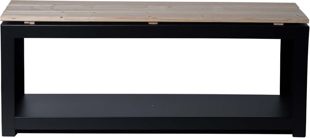 Bank met houtopslag rechthoek - Esschert Design Productafbeelding 