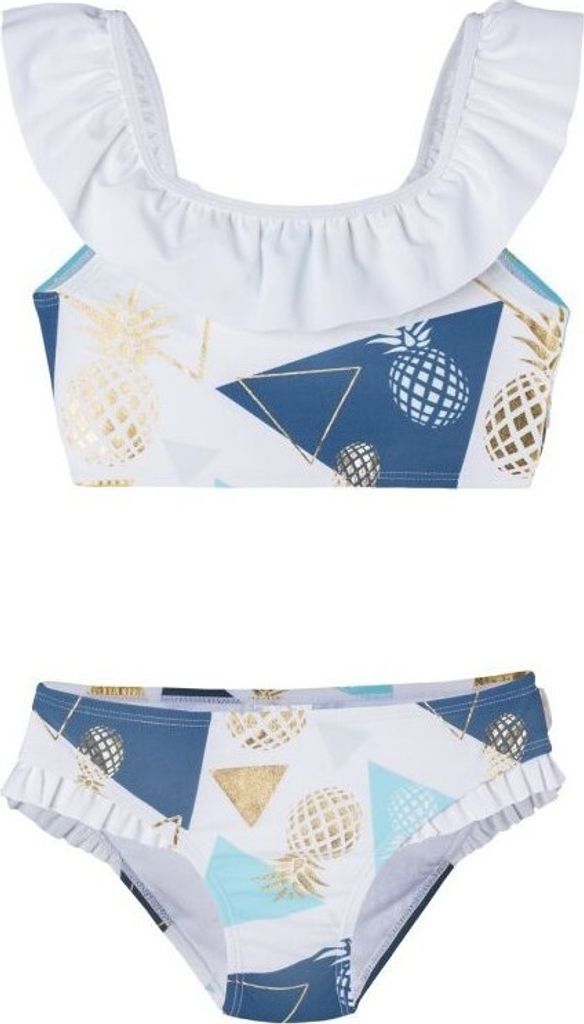 Aquawave - "Charlotte" Bikini-Set für Mädchen PP15367 (122) (Weiß/Blau)