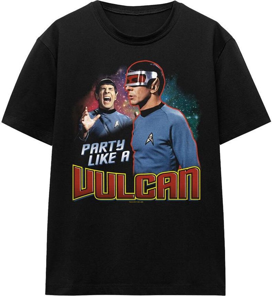 Star Trek - "Party Like a Vulcan" T-Shirt für Herren/Damen Uni TV16205 (XL) (Schwarz)
