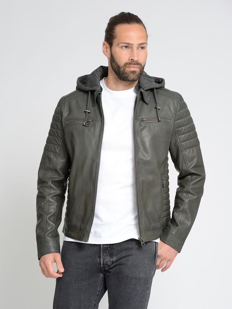Maze Lederjacke 42021310 Herren grey S