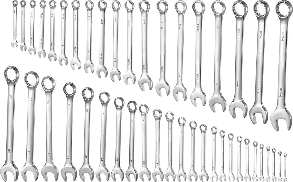 Kit Réparation Auto SucceBuy: 44 Clés à Fourche et Douilles 12 Pans Métriques