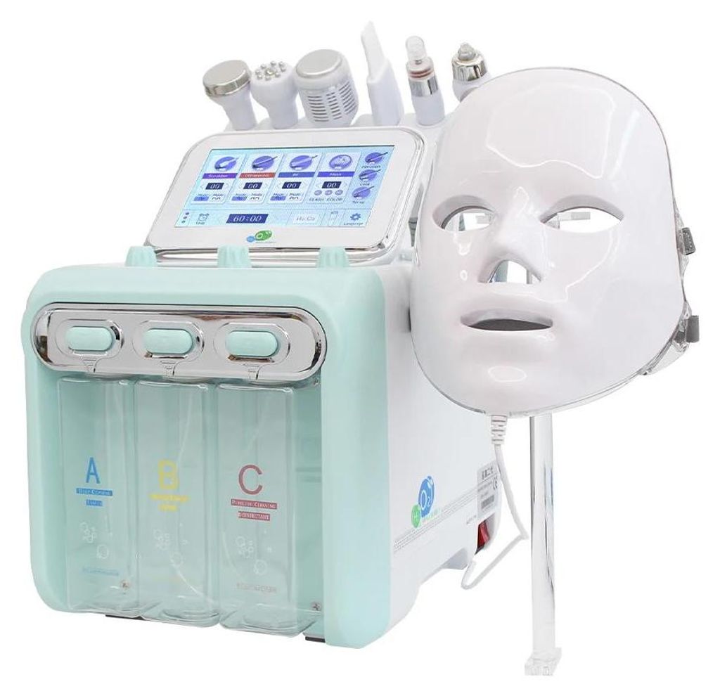 7-in-1 Wasser-Dermabrasion - Gesichtspflegegerät - Tiefenreinigung & Mitesserentferner - Hautstraffung - Heiß/Kalt Massage - 110–220 V US-Steck...
