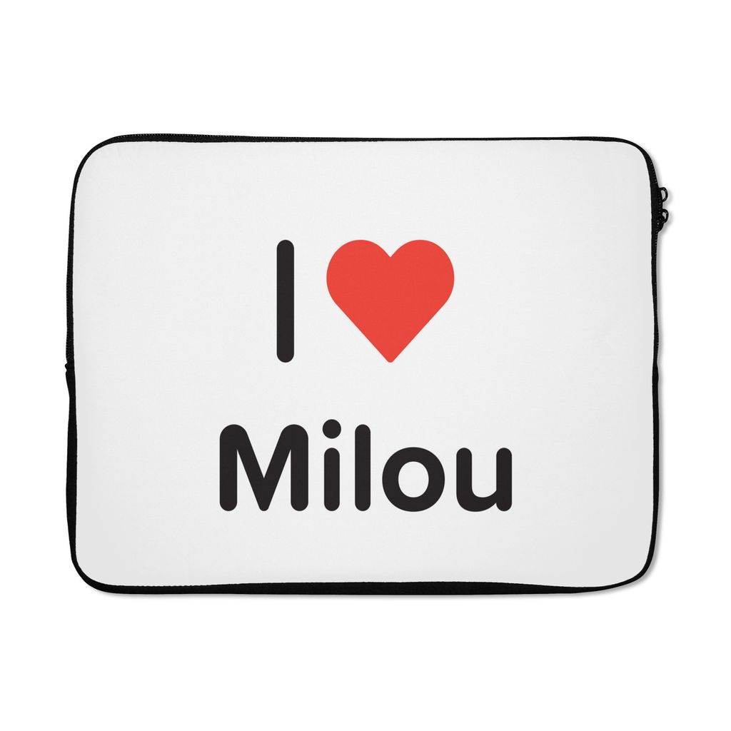 MuchoWow Laptop Hülle 15 Zoll Ich liebe - Milou - Mädchen Laptoptasche - Laptoptasche - Sleeve - Rundum-Schutz