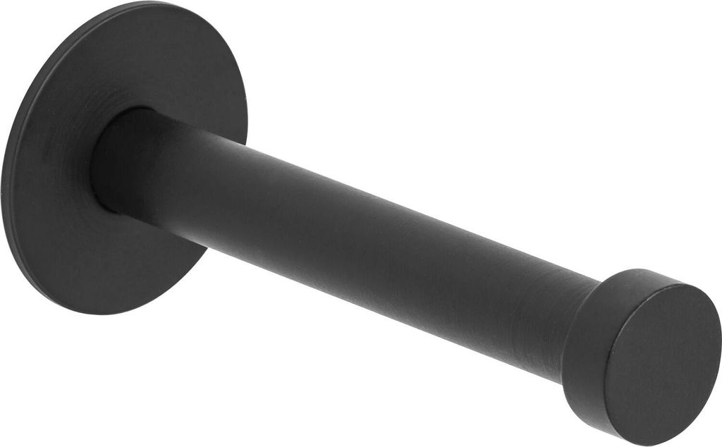 Alles im Griff Wandhaken Pirwa 1 - Kleiderhaken Wand einzeln - Garderobenhaken mit Grundplatte Tiefe 72mm, Stahl schwarz matt