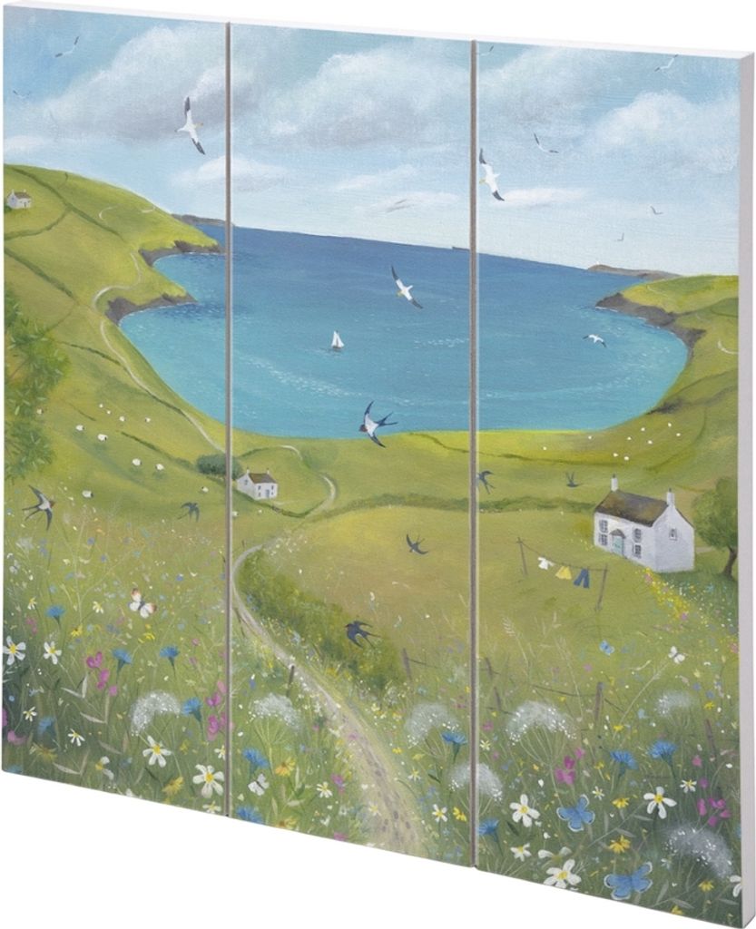 Julia Crossland - Tafel "Along The Path", Holz PM11880 (30 cm x 30 cm) (Bunt)