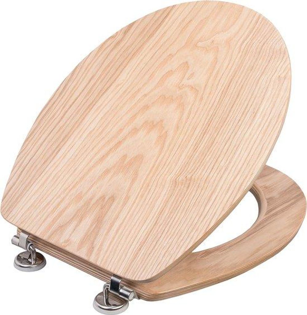 Famanu WC-bril Ligna - Hoogwaardig echt hout - Eikenhout - Productafbeelding 