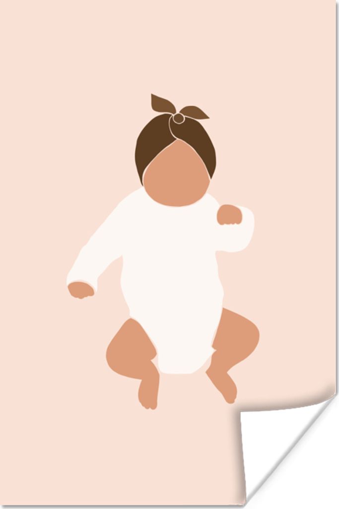 MuchoWow Poster Baby - Kinder - Pastell 120x180 cm - Kunstposter