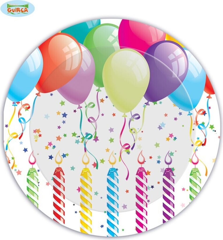 8 Papp Teller für Geburtstag Party