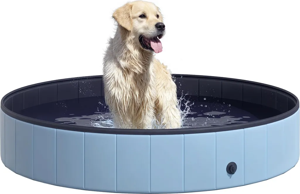 Grande Piscine Chien Pliable PVC 160cm - Résistante et Anti-glisse
