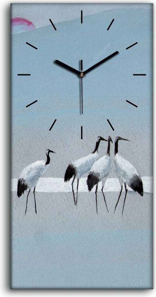 Wandbild Leinwand Bilder mit Uhr Geräuschlos 30x60 Malerei Produktbild 