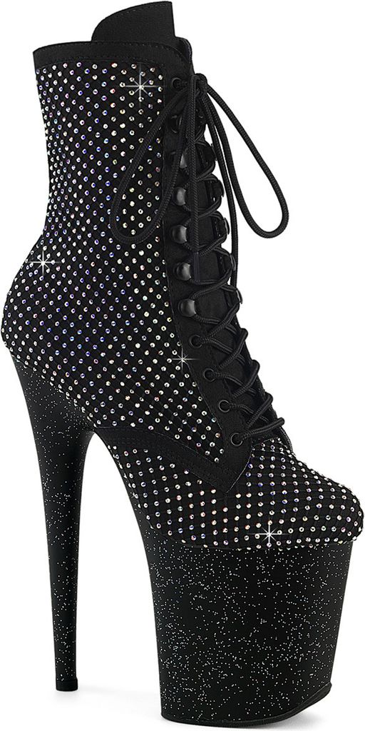 FLAMINGO-1020RM Damen Booties von Pleaser, Schwarz , EU 42, US 12