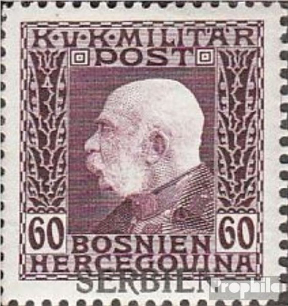 Briefmarken Österr.-Feldpost Serbien 1914 Mi 15 gestempelt Bosnien mit Aufdruck