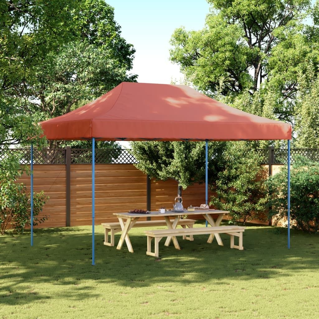 Maison Exclusive - Partyzelt Faltbar Pop-Up Terrakottarot 410x279x315 cm
