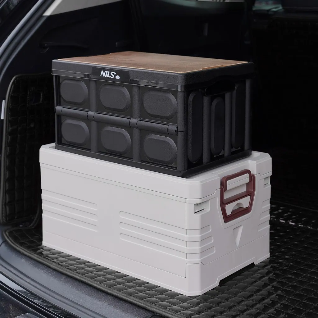 Boîte de rangement camping 20L pliable, organiseur coffre multifonction