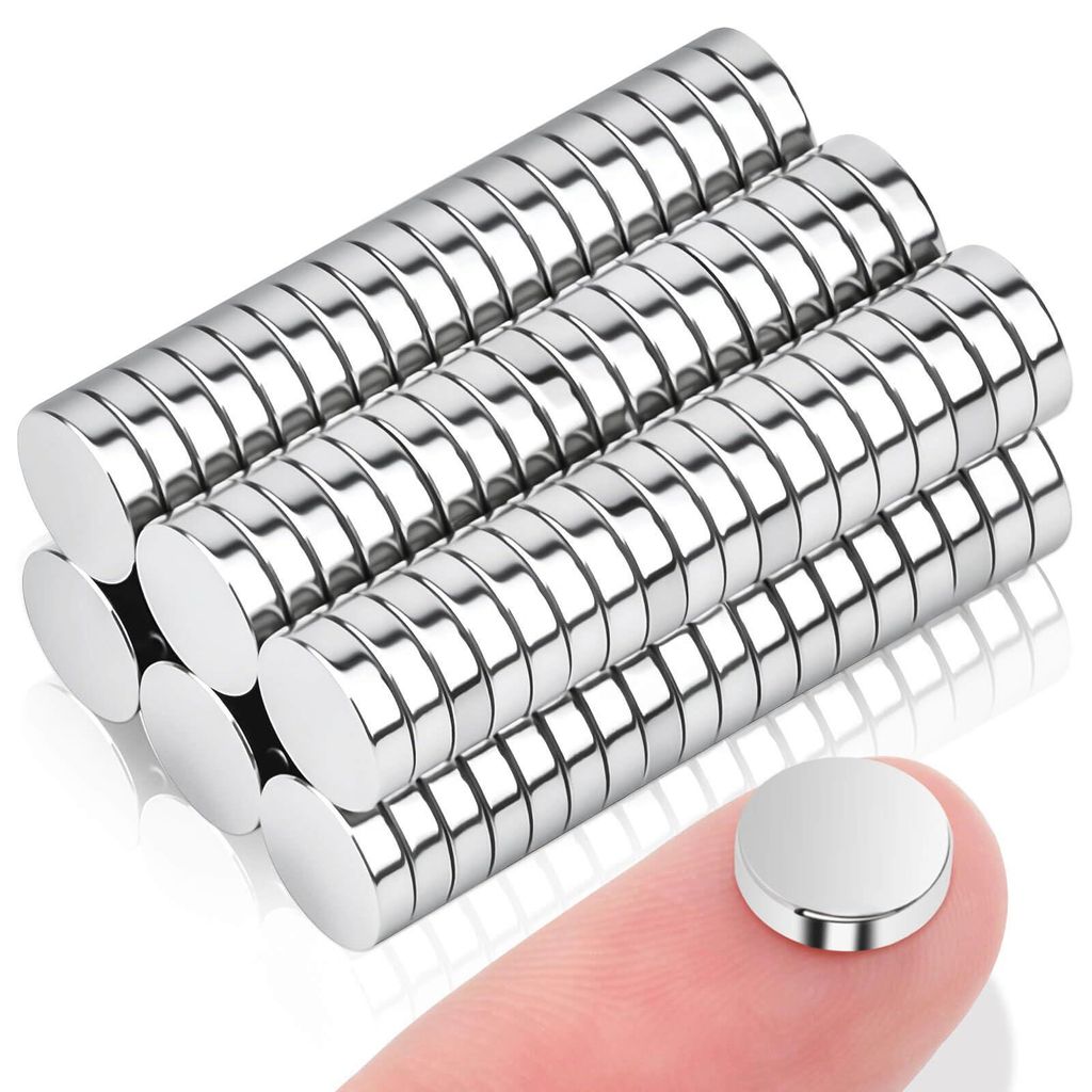 110 extra starke runde Neodym-Magnete, 6x2mm Magnete für Magnettafeln, Mini-Magnete, Whiteboards, Bastelprojekte und Kühlschrankmagnete mit stark...