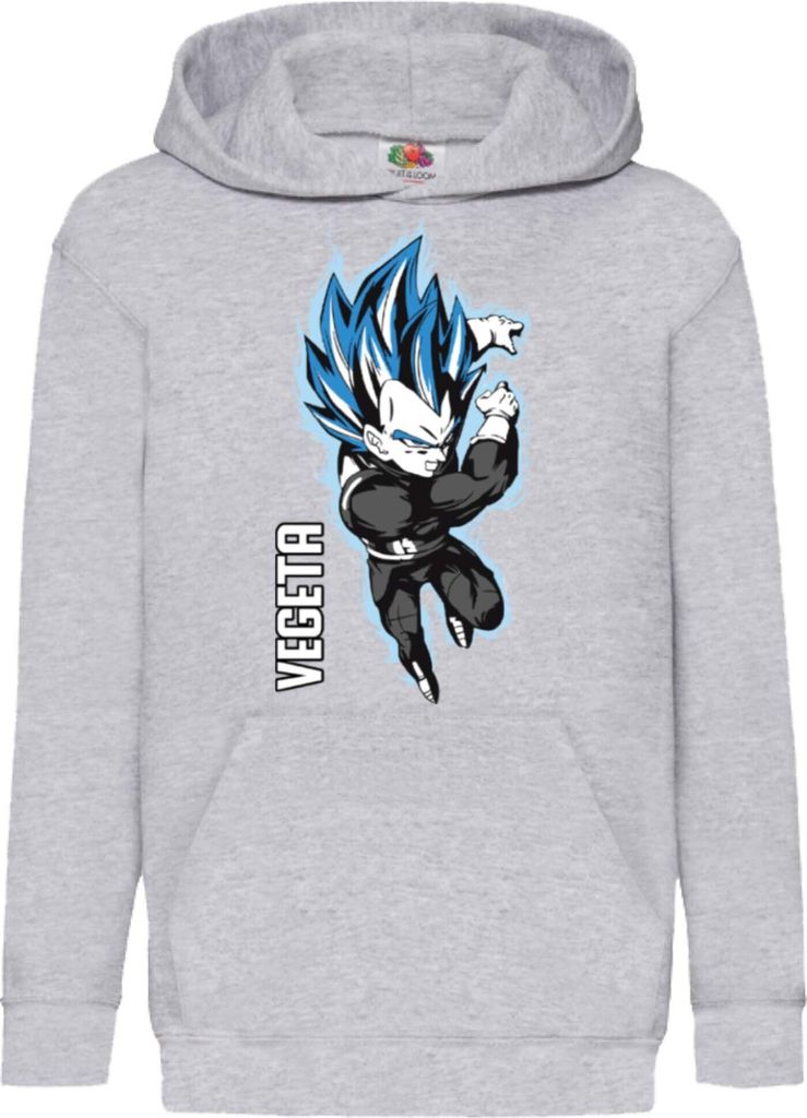 Kinder Kapuzenpullover Dragon Anime Manga Ball Z Vegeta, 5-6 Jahr - 116 / Grau