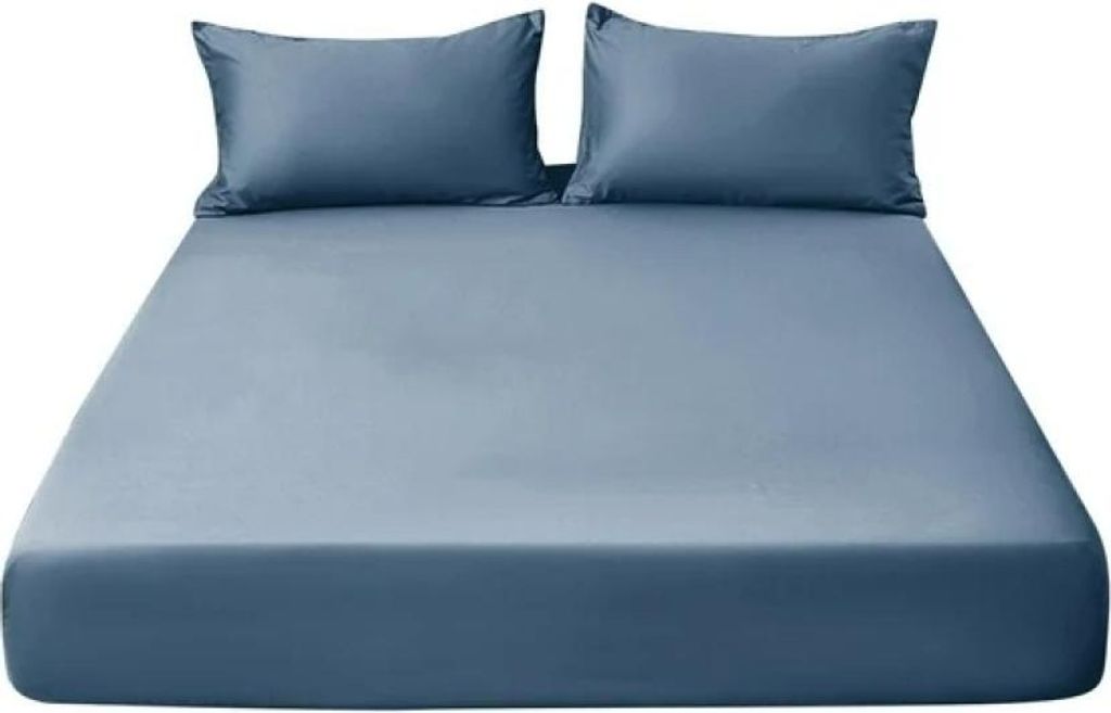 Spannbettlaken Queen-Size, einfarbig, weicher Matratzenbezug mit 28 cm tiefem Taschenbereich
