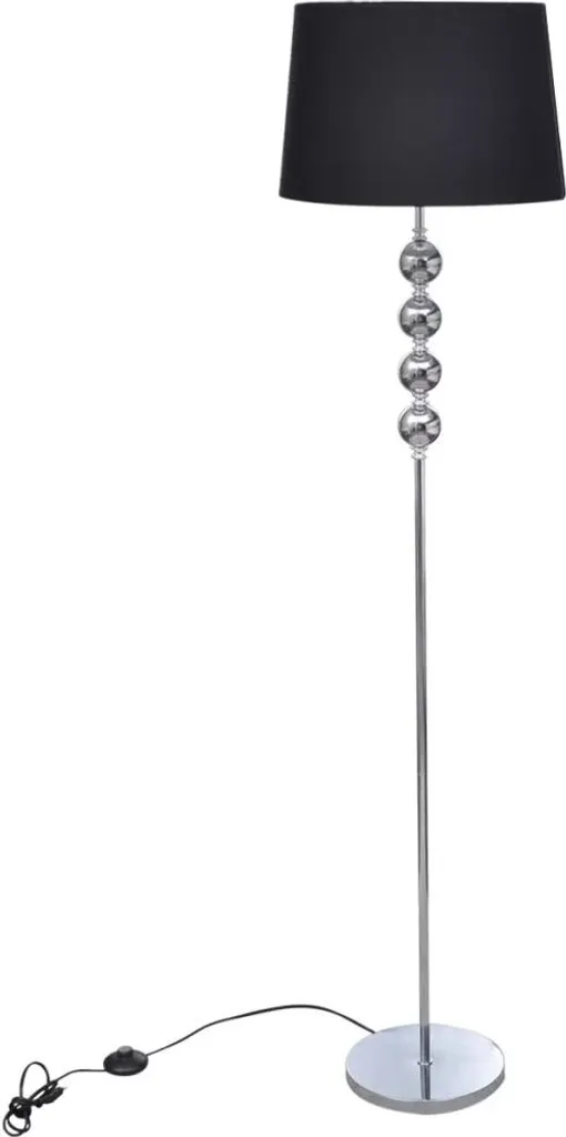 Lampadaire Noir 4 Boules Décoratives Structure Acier Haute Qualité E27 - 2