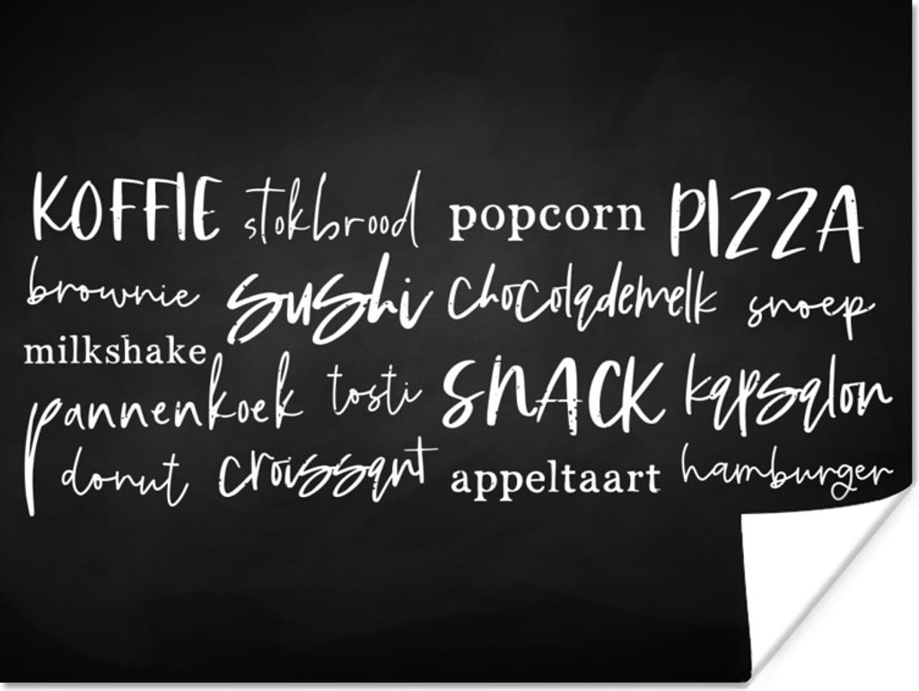 MuchoWow Poster Küche - Essen - Zitate 160x120 cm - Foto Plakat