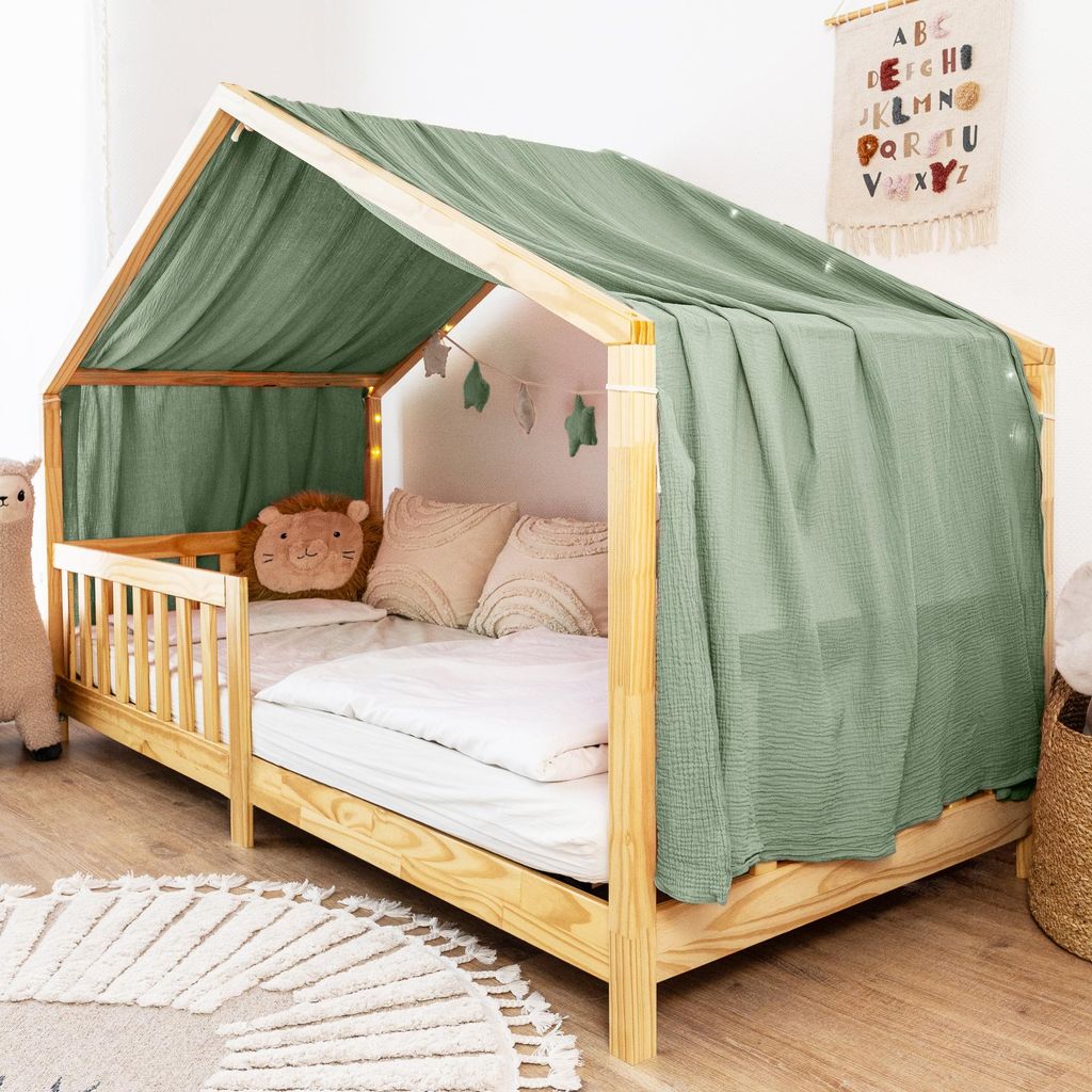 Cielo letto a casetta 135x360 cm eucalipto senza Immagine del prodotto 