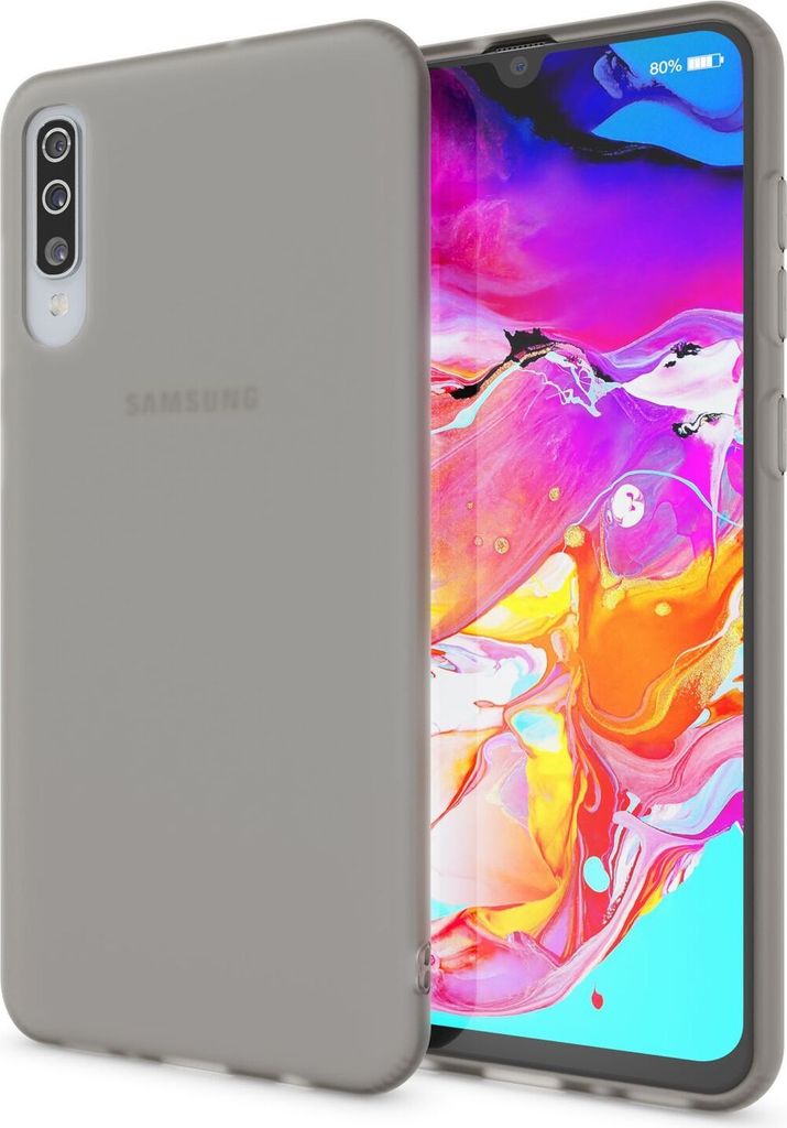 NALIA Handy Handyhülle für Samsung Galaxy A70, Slim Schutz Tasche Case Bumper Etui Schwarz
