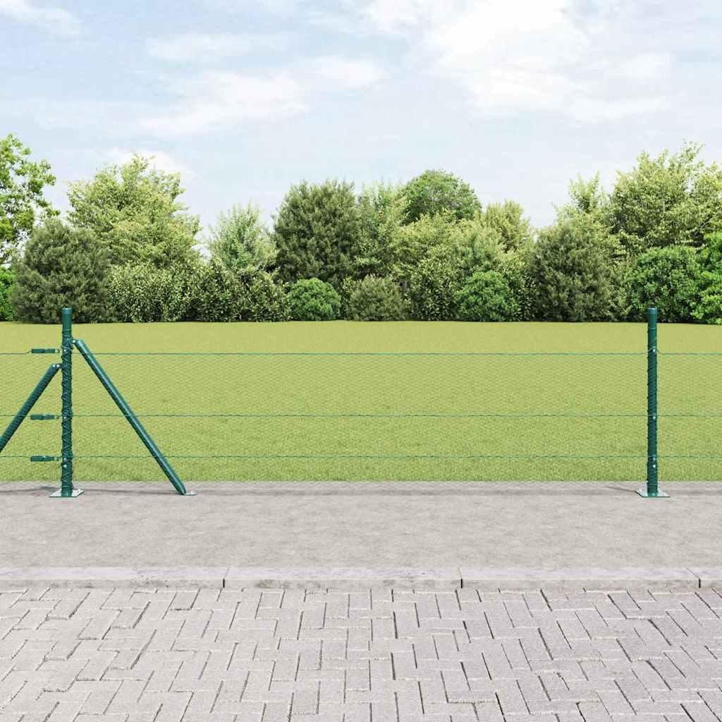 Möbel Sechseckzaun Grün 0,5x100 m Stahl - Metallzäune 3353576