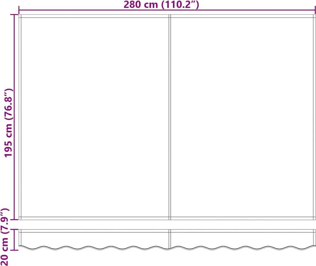 Telo Sostitutivo Per Tenda Da Sole Retrattile In Poliestere Con Protezione UV – Grigio 138/350cm – Resistente E Facile Da Installare