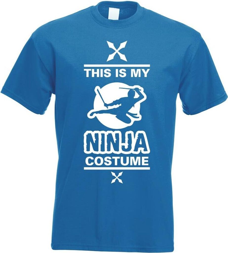 Kiwistar - T-Shirt - royal - This is My Ninja Costume Motiv Bedruckt Funshirt Design Print - mit Motiv Bedruckt - Funshirt Design - Sport - Freizei...