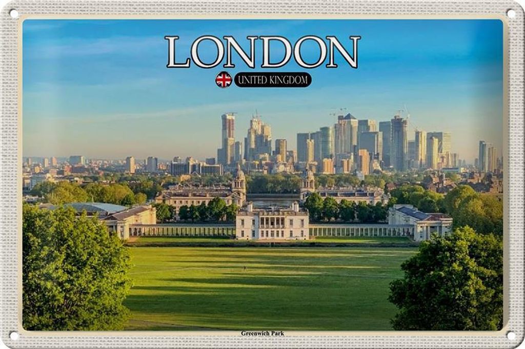 Blechschild Städte Greenwich Park England London 30x20cm Produktbild 