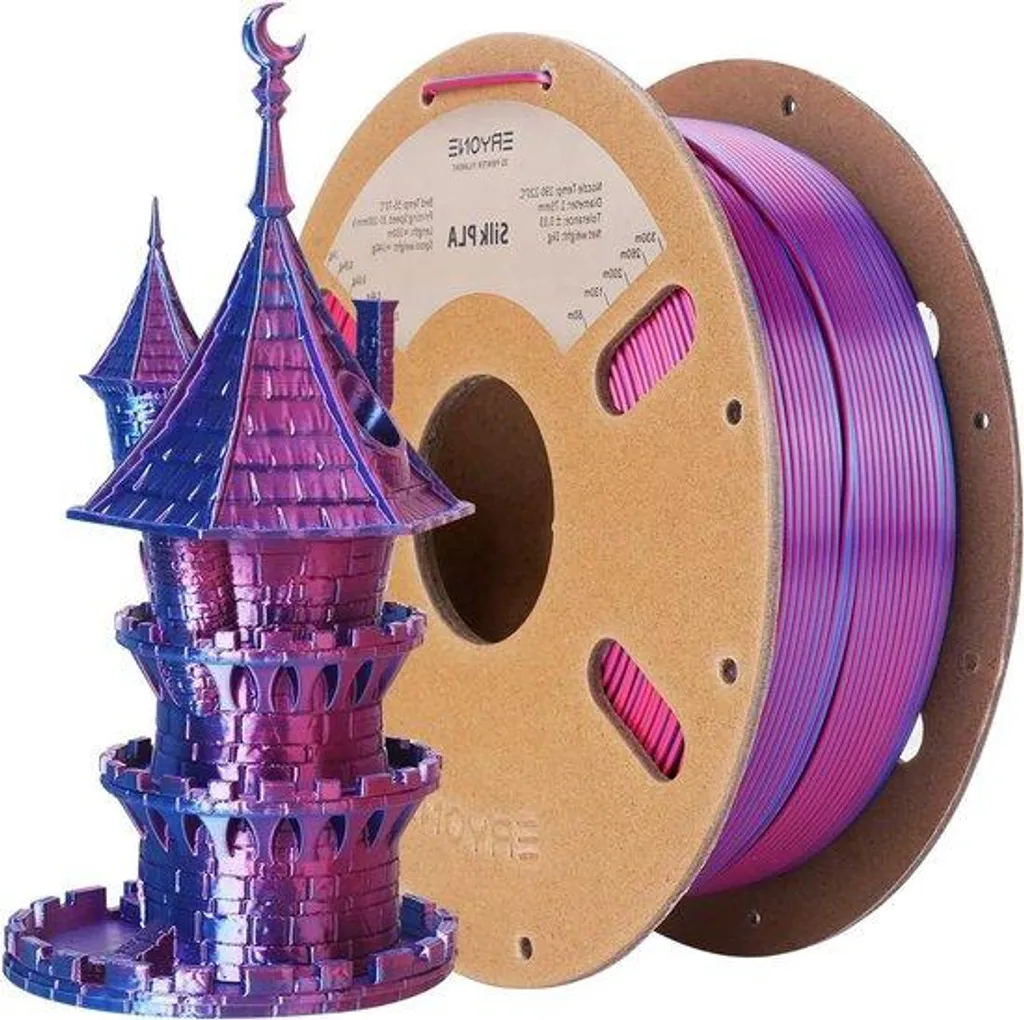 Filament PLA 1.75mm rouge et bleu 1kg avec précision de +/-0,02mm certifiée