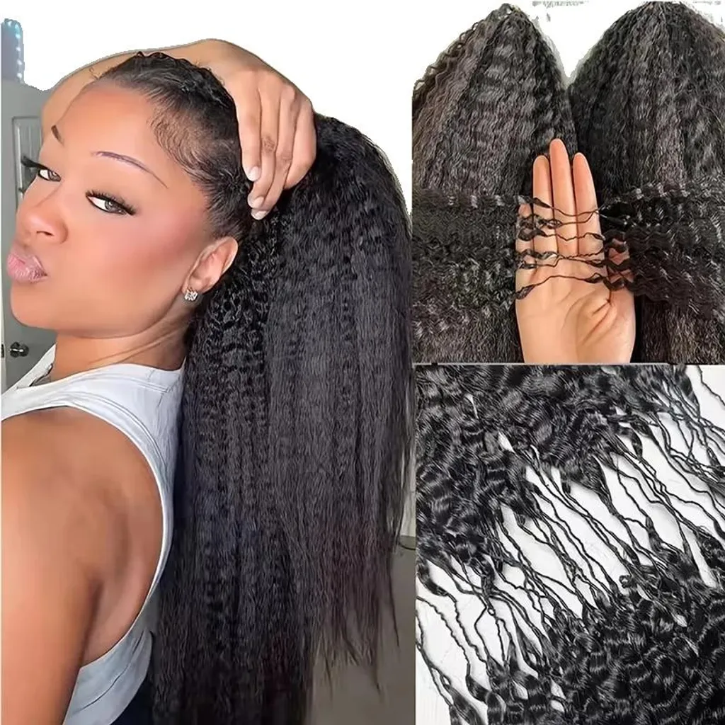 Extensions crochet cheveux naturels 25cm : volume sans frisottis 60g