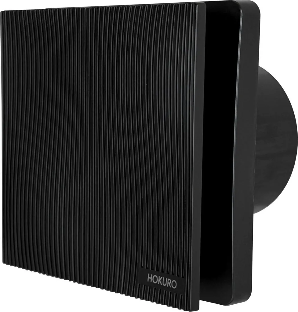 Ventilateur hygrostat NORTADA HOKURO noir BP-100 H pour salle de bain 100mm