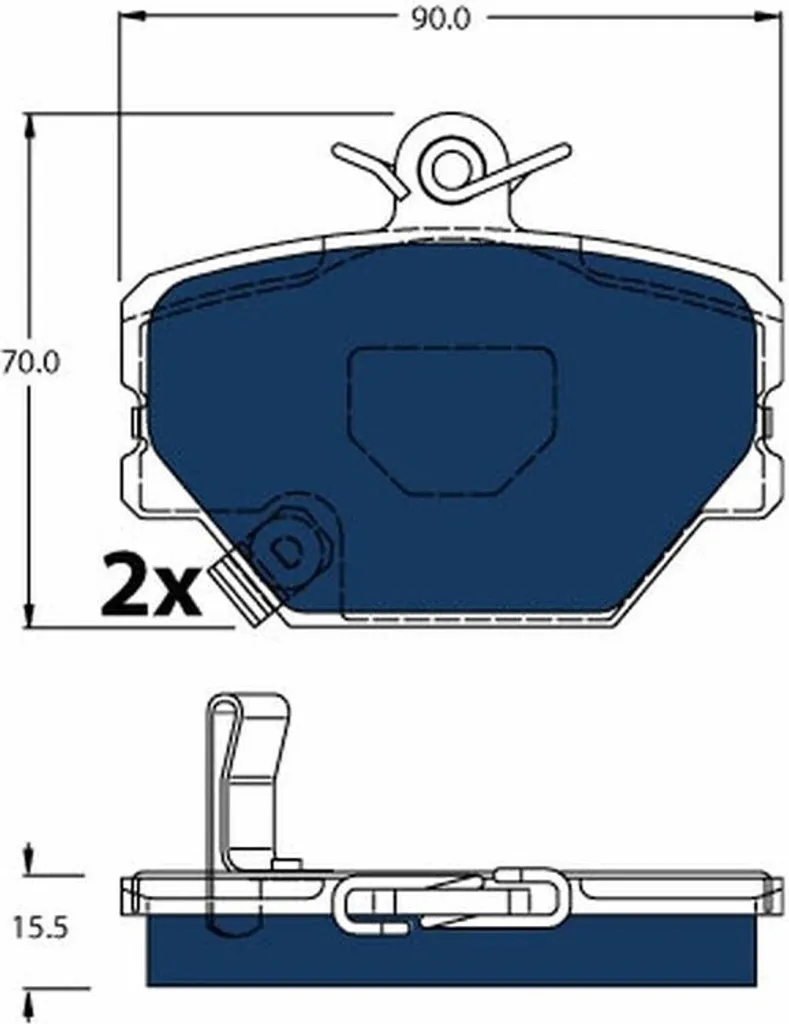 TRW GDB1365BTE Plaquettes de Frein OE 4514210110 pour Smart Fortwo 451