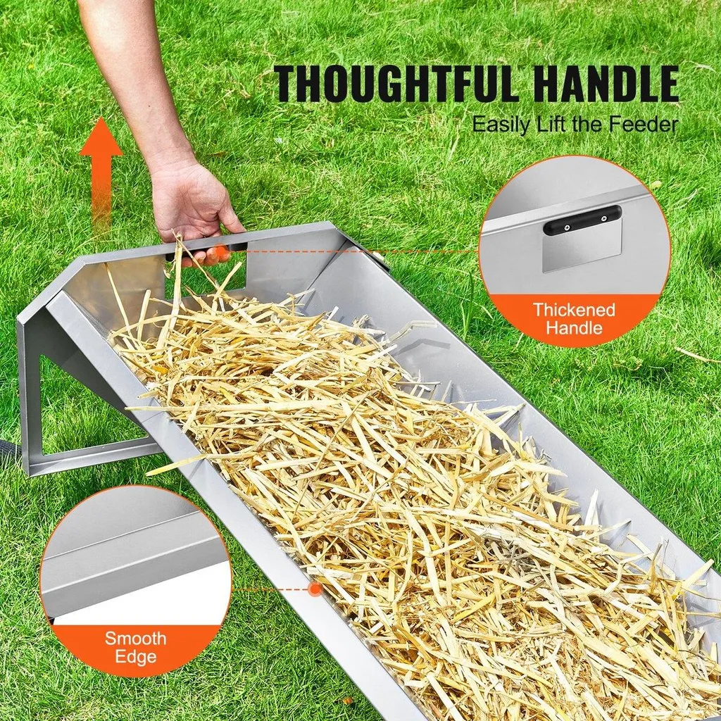 Mangeoire bétail anti-gaspillage 114 cm pour stopper les pertes