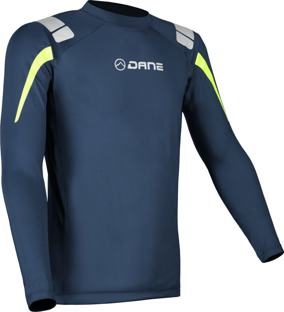 DANE 4-Seasons Langarm Funktionsshirt, blau/gelb, S