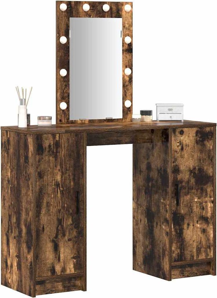 Schminktisch mit Speicher Braun 102 x 33 x 135 cm Holzwerkstoff