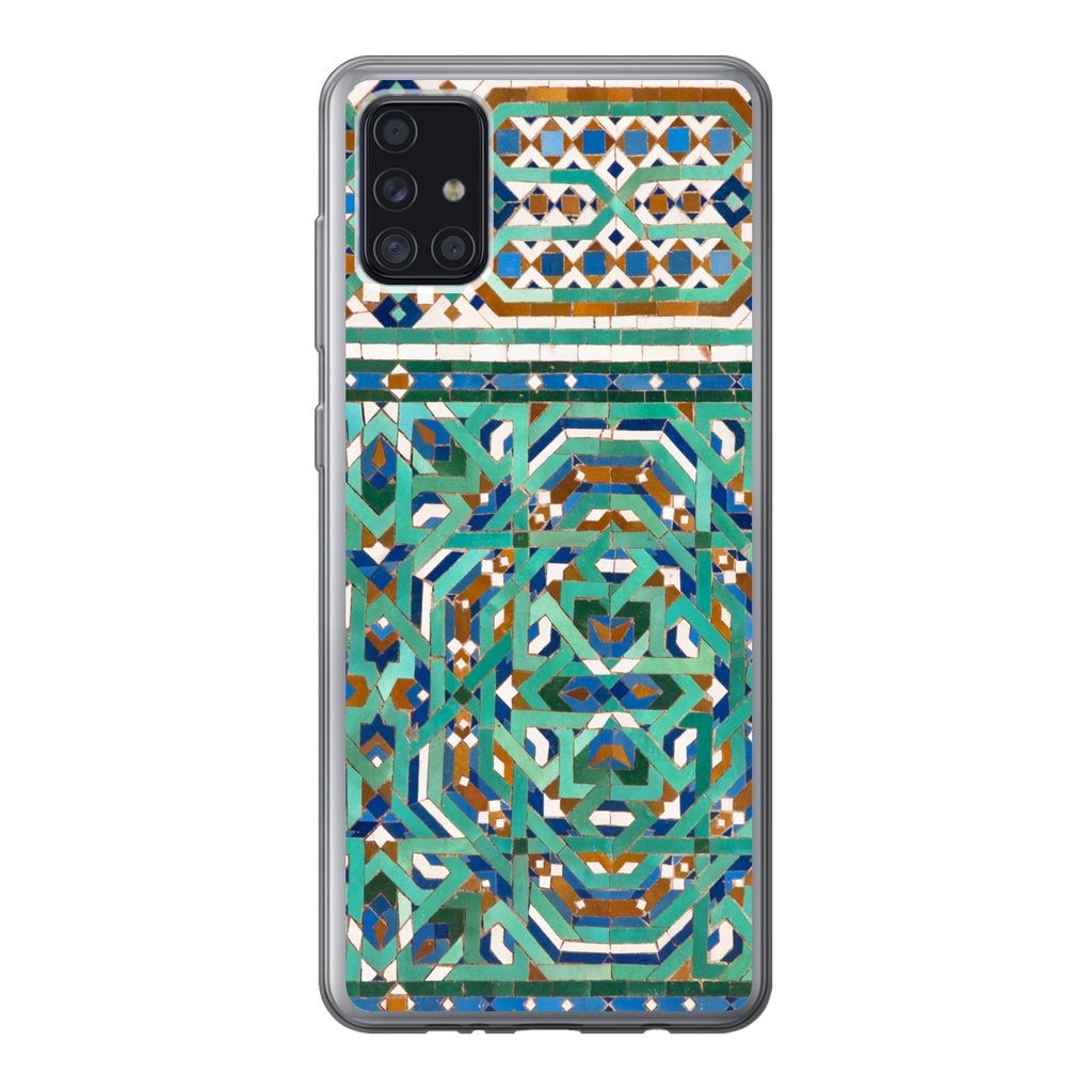MuchoWow Handyhülle Schutzhülle Hülle für Samsung Galaxy A52 5G Eine traditionelle marokkanische Mosaikdekoration Silikon Softcase Handy Hül...