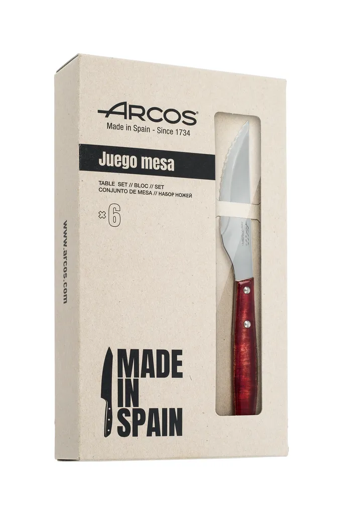 Set 6 Couteaux Arcos Forest à Lame 11cm en Acier Inox NITRUM Durable