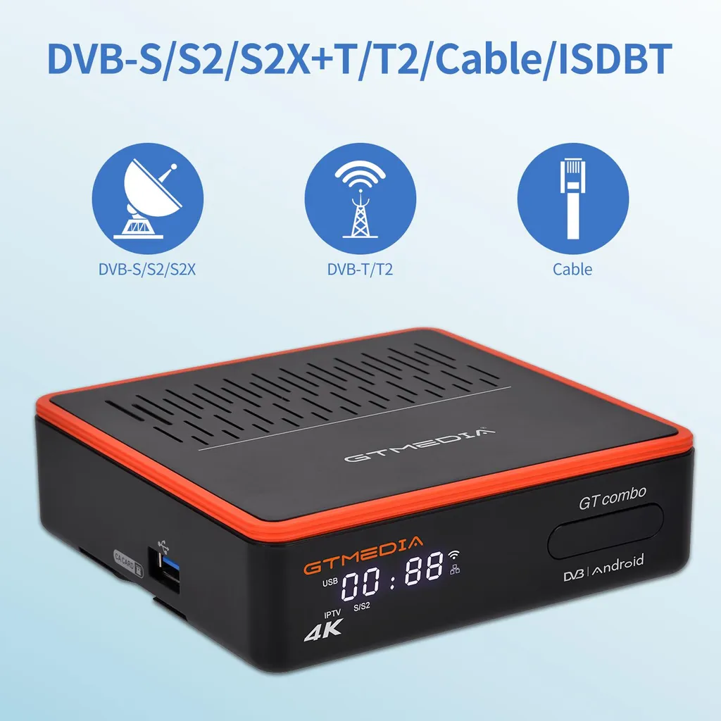 Décodeur TV 4K GT KOMBO Wi-Fi pour IPTV et Satellite sans Interruption - 2