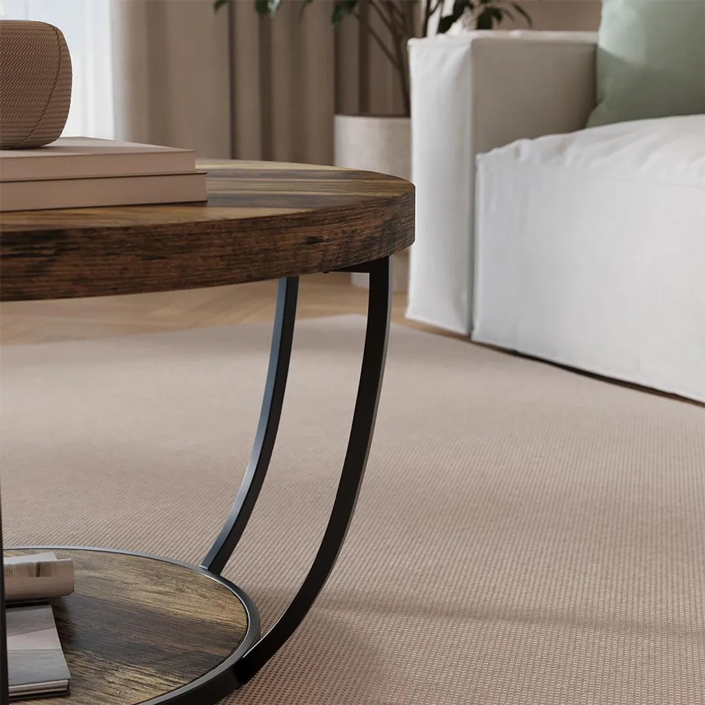 Table basse robuste Vicco Arvina décor Chêne rustique 80 cm Durable