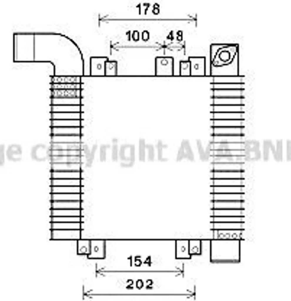 Intercooler PRASCO HY4359 - Refroidisseur d'air OE 2827127800 Santa Fe II