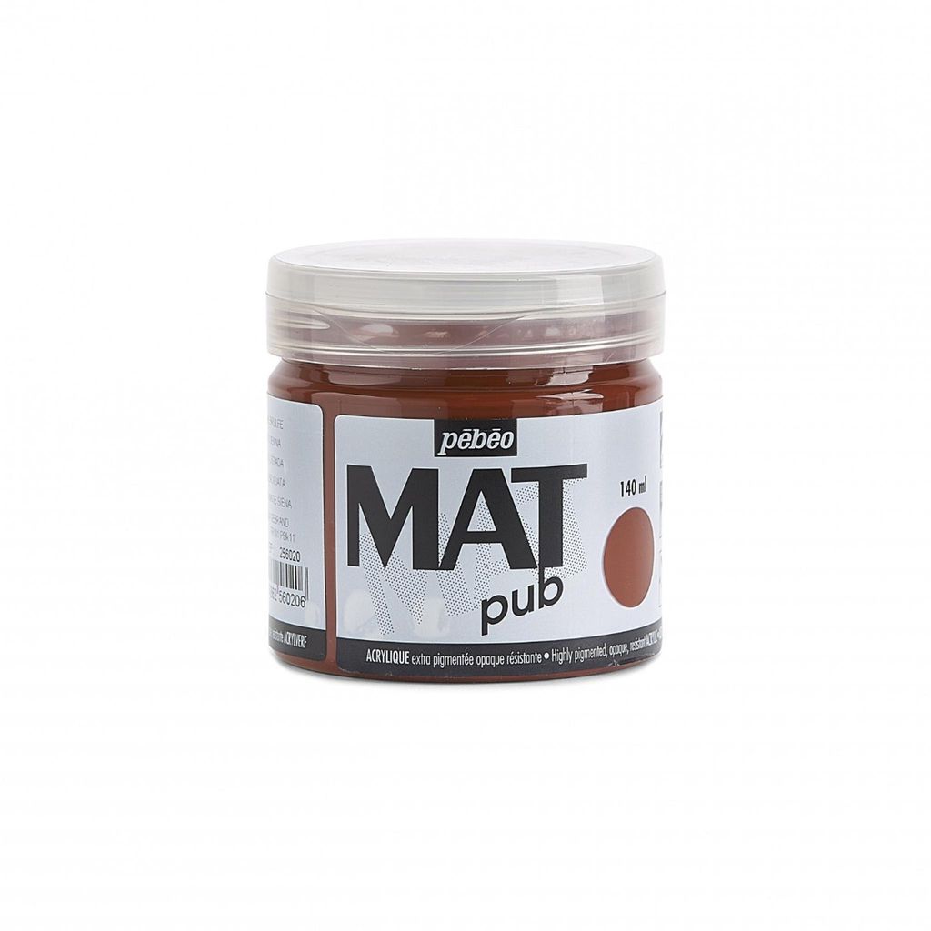 Pebeo Mat Pub Acrylfarbe, 140 ml, gebrannte Siena