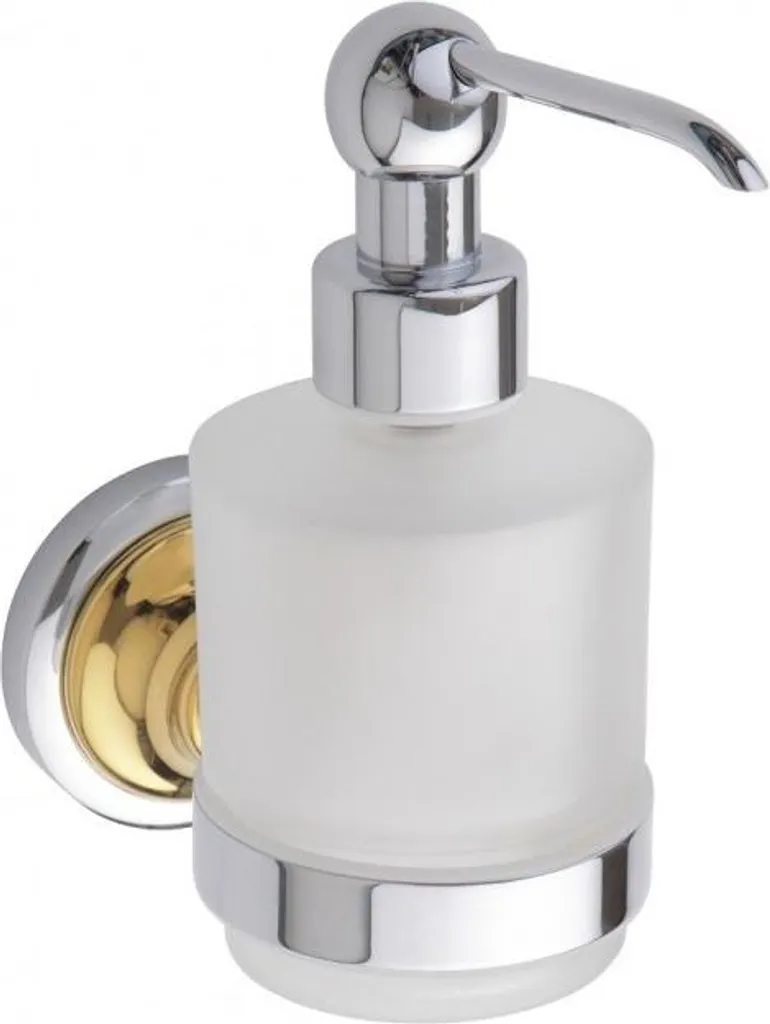 Distributeur de savon chic pour salle de bain rétro en verre et métal