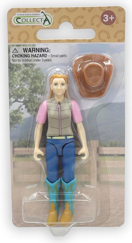 Collecta Actionfigur Cowgirl Hobby Reiter Spielzeug - handbemalt