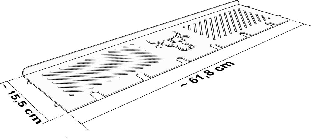 Warmhalterost aus Edelstahl passend für alle Napoleon Rogue 425er Gasgrill, Größe:425er Serie Flach Bulle