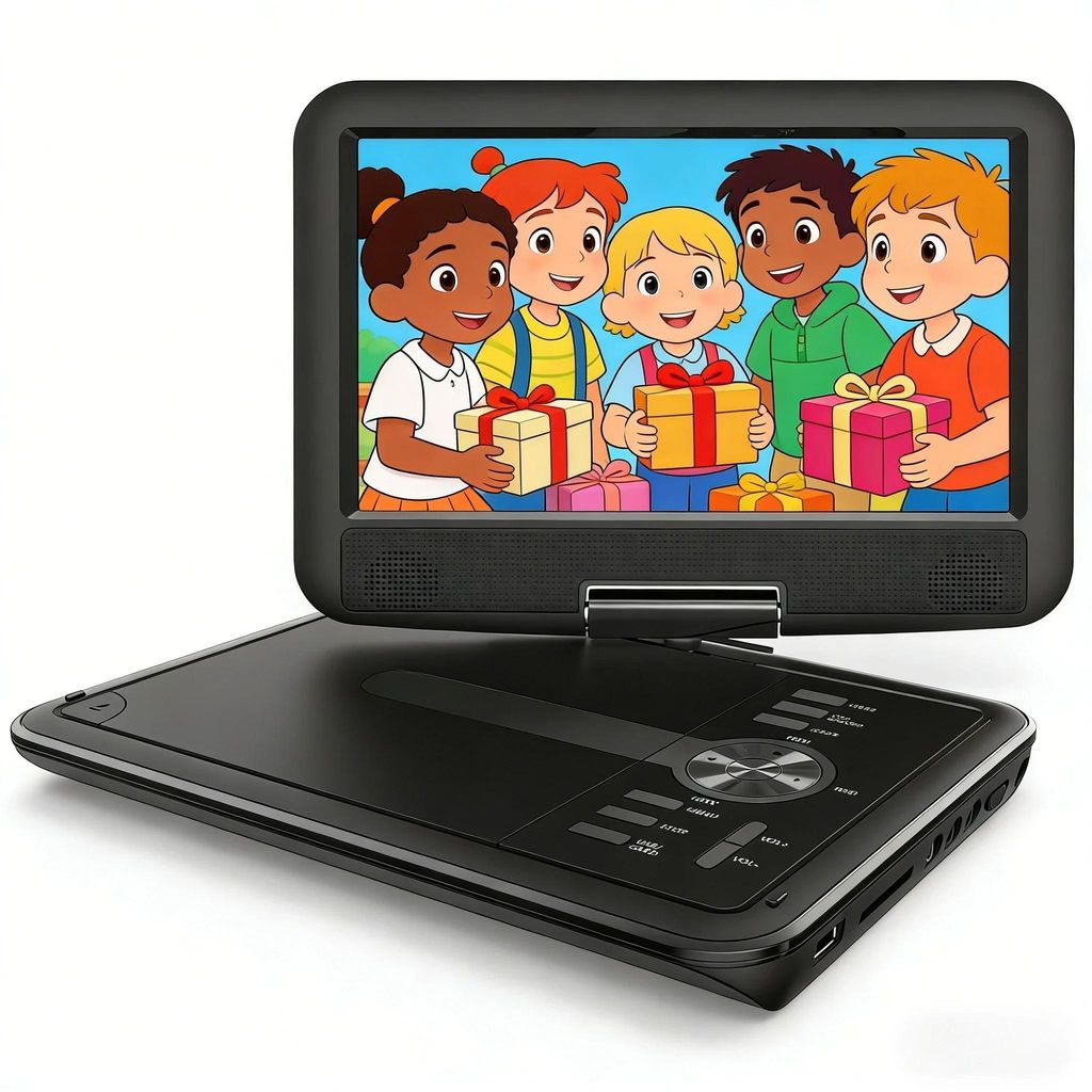 11,5" Tragbarer DVD-Player Mit 9,5" HD-Schwenkbildschirm Für Das Auto, Mit Autoladegerät Unterstützt 5 Stunden Wiedergabe [Blu-ray Nicht Unterst...