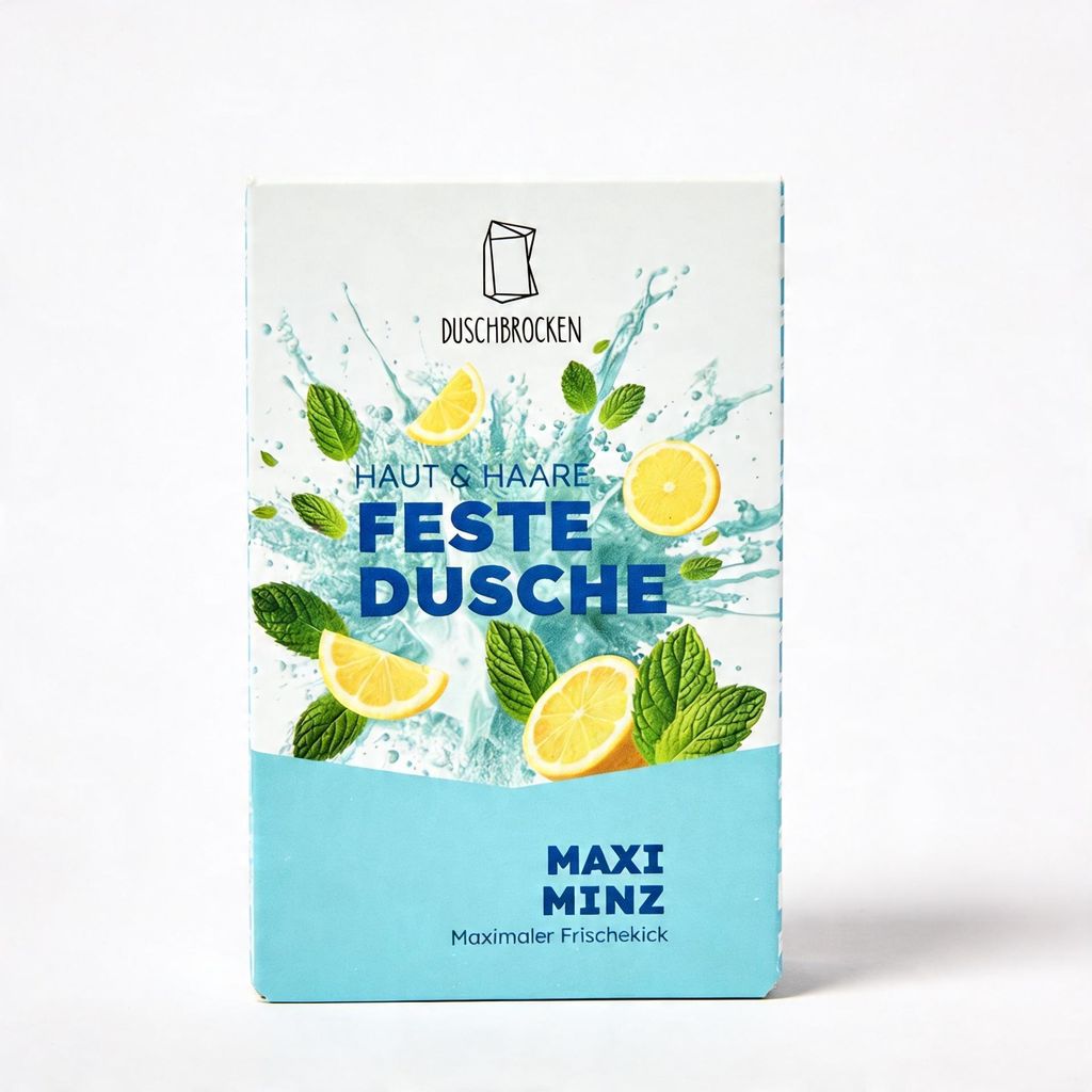 Maxi Minz Duschbrocken Feste Dusche und Shampoo Produktbild 
