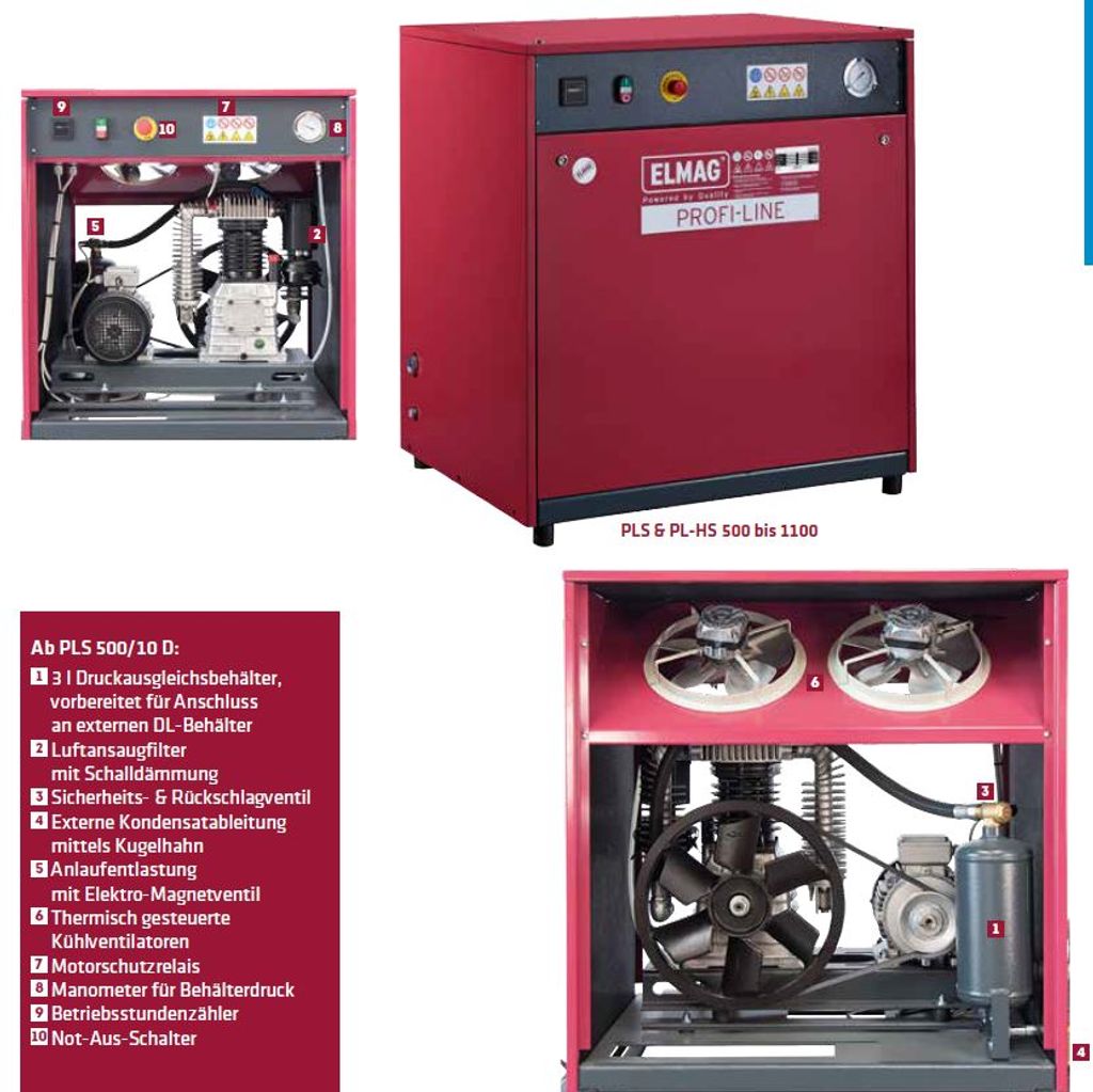 Elmag Kompressor PROFI-LINE SILENT, 10122